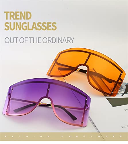 ZENYS Large Frame Fashion Outdoor Vacation Driving Decorative Sunglasses for Men and Women (Color : B, Size : 1)2