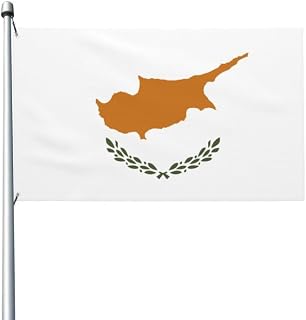 Garten Flaggen Zypern Fahne Dekoration Balkonflagge Uv-Beständig Feiertage Flags Für Party Parade Outdoor 90X152CM