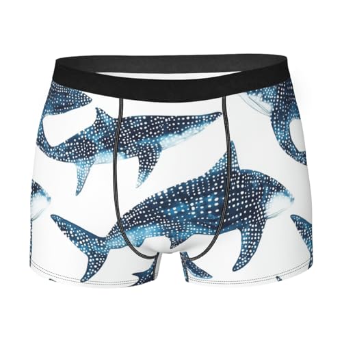 Men's Underwear Whale Shark Boxer Briefs Breathable Comfortable