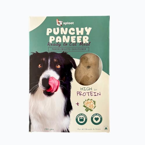 Image of Punchy Paneer Fresh Pet Food, Healthy, Fresh & No Preservatives, Vegetarian, Dog Wet Food for Puppy & Adult Dogs, All Life Stage, 200 gm Each (Pack of 15)