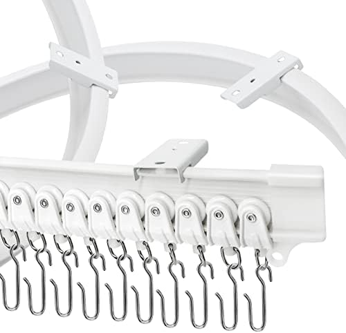 VRSS Flexible Bendable Curved Ceiling Curtain Track, 2 Meters(6.6 ft) for L Shape U Shape Bay Windows Shower Curtains Room Divider DIY
