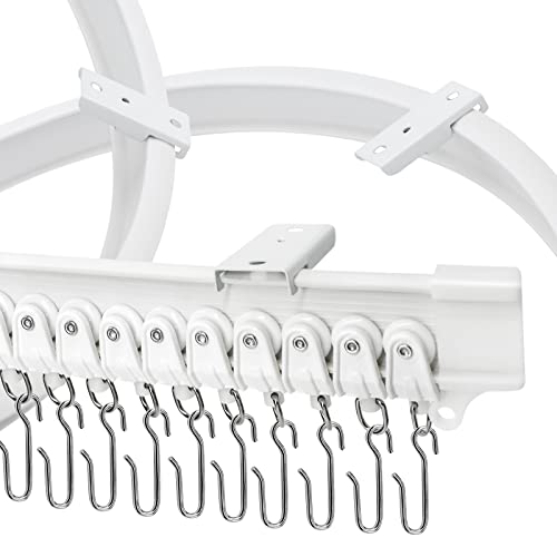 Best Seller VRSS Flexible Bendable Curved Ceiling Curtain Track, 10 Meters(32.8 ft) for L Shape U Shape Bay Windows Shower Curtains Room Divider DIY