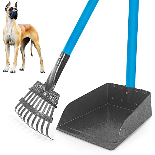 Ccaatvg Dog Pooper Scooper For Large Medium Small Dogs Poop Scooper For Dogs With Lightweight Long Handle Rake And Tray #TOP2