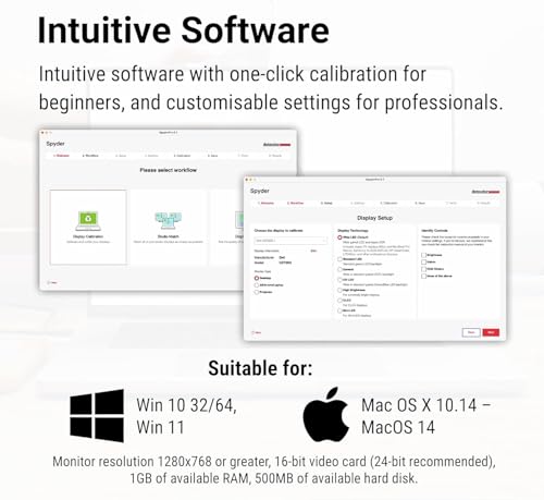 datacolor Spyder - Monitor Calibrator for Graphic Designers, Photographers, and Content Creators, Shows You True Colors, Works on OLED Monitors & LED Screens, Easy-to-Use Color Calibration Tool