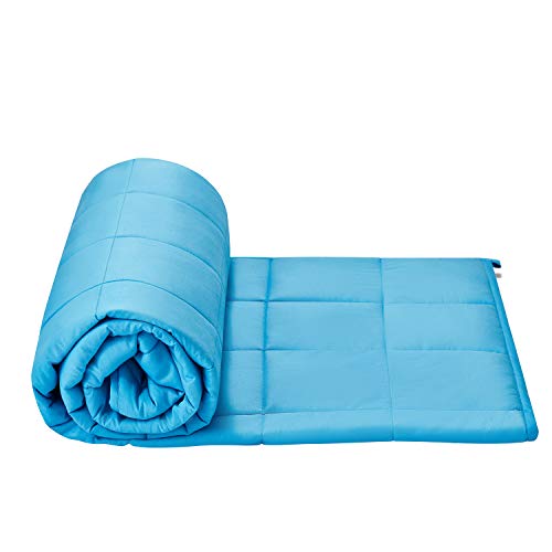 Kids Weighted Blanket | 40''X60'',10Lbs | For Child Between 80-125 Lbs | Premium Cotton Material With Glass Beads | Teal #TOP6