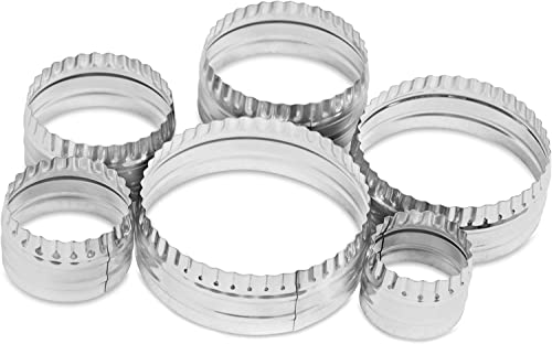 Set Of 6 | Circle 2 Sided Biscuit Sandwich Fondant Cutter Set | Multi Size #TOP30