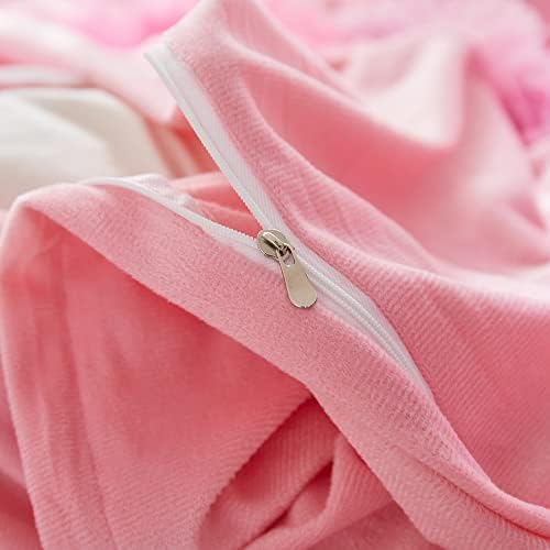 SUCSES Pink Faux Fur Duvet Cover Set Plush Shaggy Twin Bedding Sets for Girls Fluffy Furry Kids Bed Sets Tie Dye Rainbow Comforter Cover Set 7 41QAifj TQL. AC