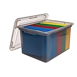 Staples Letter/Legal File Box, Translucent Smoke