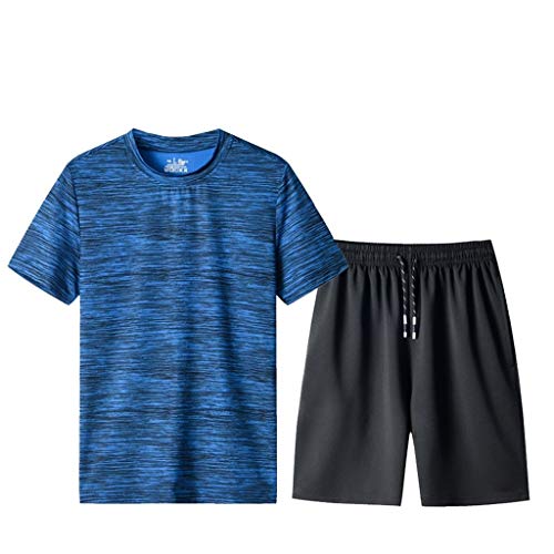 Ensemble Jogging Hommes ete Ensemble d'été Survêtement Homme Pas Cher Ensemble Pantalon Shorts+ T-shirts Manches Courtes