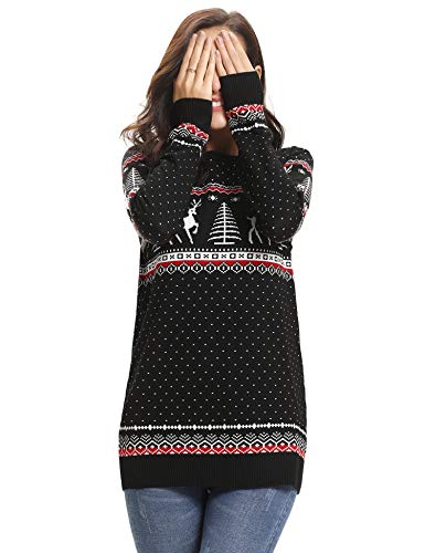 Image of Totatuit Womens Oversized Sweaters Casual Long Sleeve Crewneck Striped Knit Pullover Tops Cute 2025 Fall Sweaters