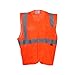 GSS SAFETY 1004-XL Standard Class 2 Solid Safety Vest with 2 Pockets, X-Large (44-46), Orange