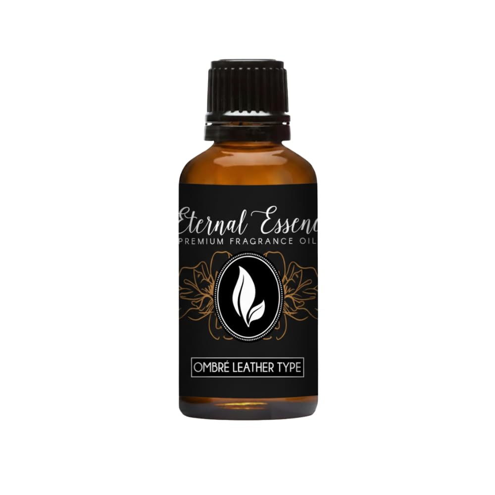 Eternal Essence Oils Leather Ombré 30ml Fragrance Oil – Black Leather, Cardamom, Amber Resin &amp; Smoked Tobacco – Deep, Spiced, Floral-Leather Scent for Men
