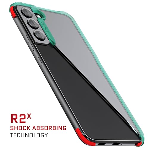 Image of Ghostek Covert Premium Samsung S22+ 5G Phone Case Clear Shockproof Protective Cover Lightweight Transparent Design Hard Tough Designed for 2022 Samsung Galaxy S22+ 5G (6.6 Inch) (Teal)