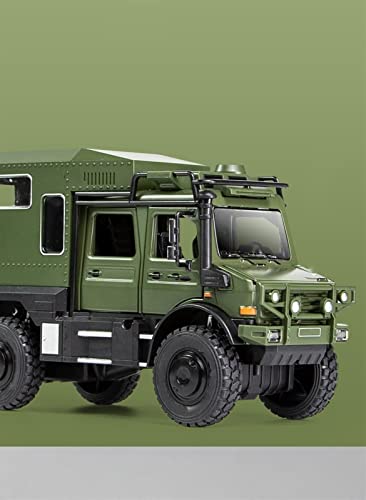 Rcweer Scale Vehicles Model Vehicle Alloy Car Model Diecasts & Toy Vehicles Toy Cars Kid Toys For Children Gifts 1/28 For Unimog For U5000 (Color : Black) #TOP3