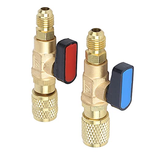 Válvula de refrigerante para aire acondicionado, adaptador de manguera de carga, válvula de bola para R22 y R410A miniatura 6