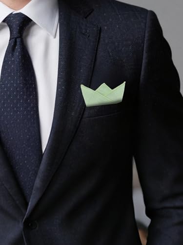 Image of Mantieqingway Cotton Handkerchiefs for Men Solid Color Pocket Square for Suit Formal Wedding Church