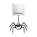 Folistick Spinne Aufkleber Lichtschalter Steckdose Funny Spider Wandtattoo (SCHWARZ)