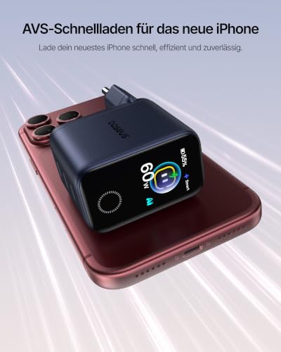 Baseus PicoGo Pro AH22 100W USB C Ladegerät, Smart Schutz 3-Port Netzteil – Ansicht 6