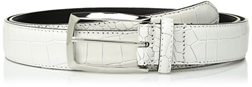 Stacy Adams Men's Ozzie 34 mm Leather Belt, white, 46