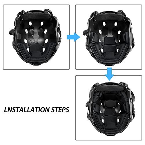 Yzpacc Tactical Helmet Padding Kit, Universal Replacement Helmet Internal Memory Foam Padding Kit Protective Mat for ACH MICH FMA EXF Cycle Bicycle Motorcycle