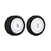 INJORA Pre-Mounted Pin Buggy Tires & Wheels for 1/24 Losi Micro-B, 4pcs(White)