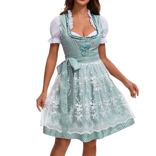 Women's 2025 Oktoberfest Costume, Traditional German Bavarian Dirndl Dress Beer Carnival Festival Halloween Party Outfit