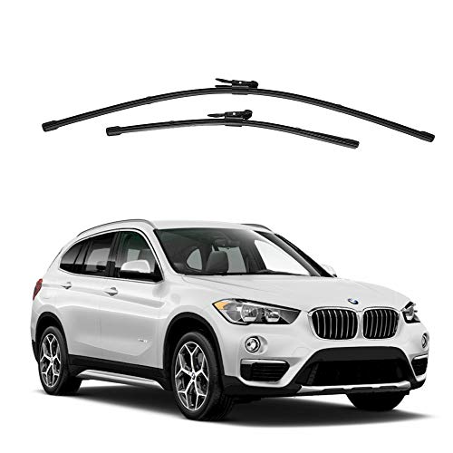 Image of Oshotto Frameless (O.E.M Type) Wiper Blades Compatible with BMW X1 2010-2015 (24 inch / 18 inch)