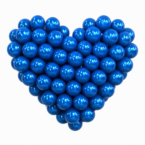 Image of 100pcs Small Metallic Blue Balloons 5 inch Chrome Mini Shiny Helium Balloon for Party Decorations