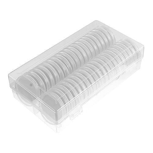 Cápsulas para Monedas Plásticas con Caja, 40 Piezas miniatura 1