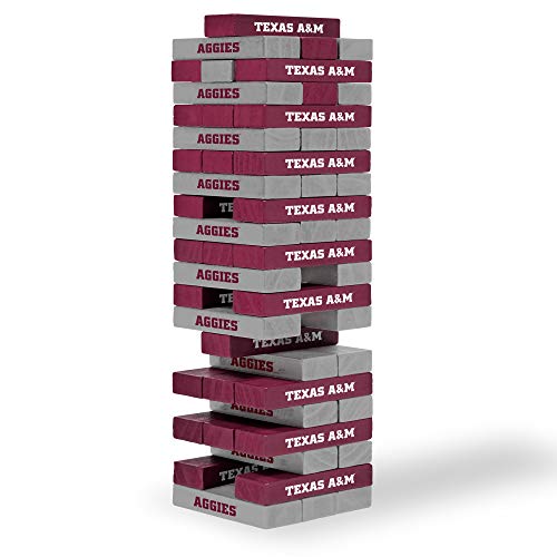 Image of Wild Sports NCAA Pro Football Tabletop Stackers Block Game for College Football Fan, Dorm Game, Tailgate