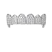 Braces Gold Braces Fangs Micro-Inlaid Zircon Gold Teeth Trend Decorative Braces, Golden Lower Teeth
