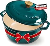 Mueller DuraCast 6 Quart Enameled Cast Iron Dutch...