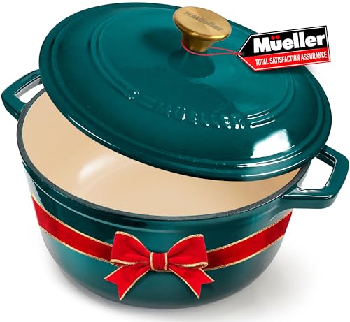 Mueller DuraCast 6 Quart Enameled Cast Iron Dutch...