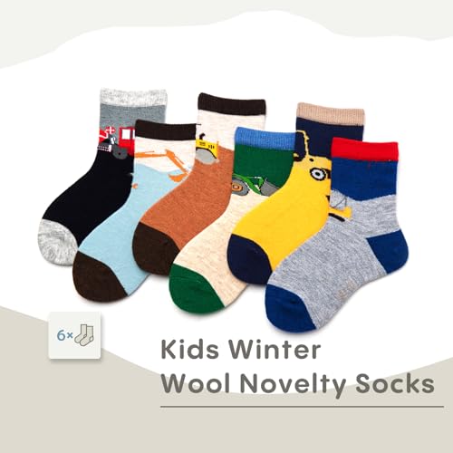 Boys Wool Socks Kids Winter Warm Socks Thicken Thermal Crew Socks for Boys 6 Pack3