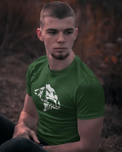 Estêncil Bear Wildlife Animal 14 cm x 14 cm - Design personalizado para artesanato inspirado na natu