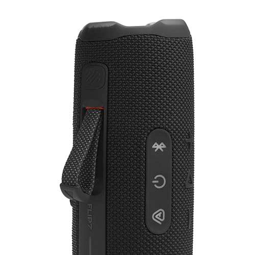 Image of JBL Flip 7 - Portable Waterproof and Drop-Proof Speaker, Bold JBL Pro Sound with AI Boost, 16Hrs of Playtime, and PushLock System with Interchangeable Accessories (Black)