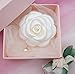 8.5 CENTIMETER Silk Rose Flower Pin Brooch By NhanDo Handmade – COLOURFUL Floral Brooch Pin, Handmade Gift Ideas, Gift for her, Gift For Mom, Bridesmaid gift, valentines day gifts (OFF-WHITE)