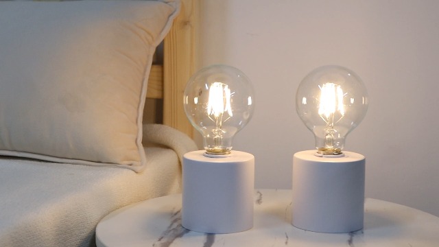 2 Mini Lampes De Table Lotus Rouge - Alimentées Par Piles, 11.7x5.1 Cm, Décoration D'Ambiance