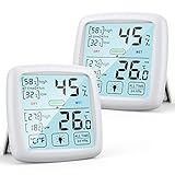humidity rh 【Großes LCD-Display mit Hintergrundbeleuchtung】 Mit einem großen LCD-Display, einer klaren Anzeige und einem flimmerfreien Bildschirm kann das NIXIUKOL Raumthermometer problemlos aus jedem Winkel abgelesen werden. Mit der Touchscreen-Funktion können Sie direkter und bequemer direkt auf dem Bildschirm arbeiten. Und mit Hintergrundbeleuchtung können Sie auch nachts problemlos lesen, ohne das Licht einzuschalten.
