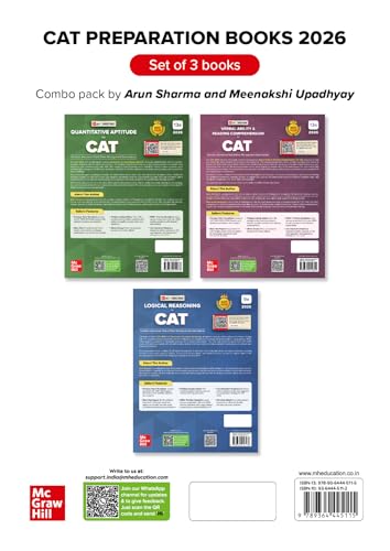 Image of Arun Sharma CAT Bundle /Set of 3 books - Quantitative Aptitude(Quant) + Verbal Ability & Reading Comprehension(VARC) + Logical Reasoning(LR) for CAT 2026 Exam | Edition for Preparation 2026-27