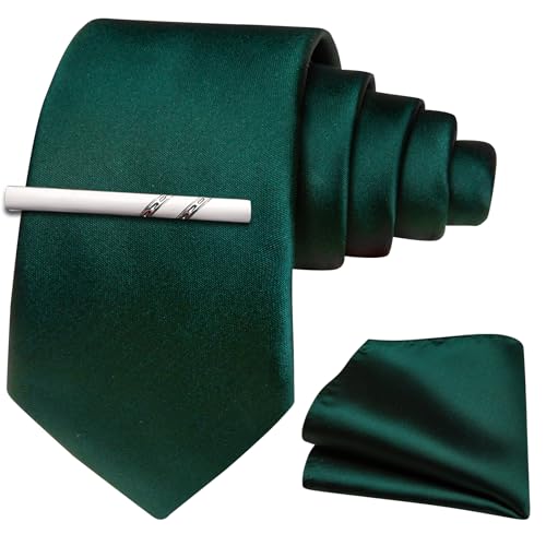 Image of Barry.Wang Boys Ties School Pre-Tied Kids Necktie Handkerchief Clip Set Uniforms Child Ties for 8-14 Years Wedding Party