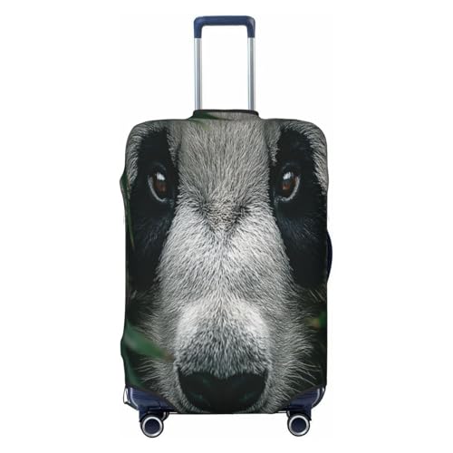 The Confusion of Giant Pandas Durable Luggage Cover Suitcase Protector Anti-Scratch Luggage Cover Fits 18-32inch Luggage, Black, X-Large