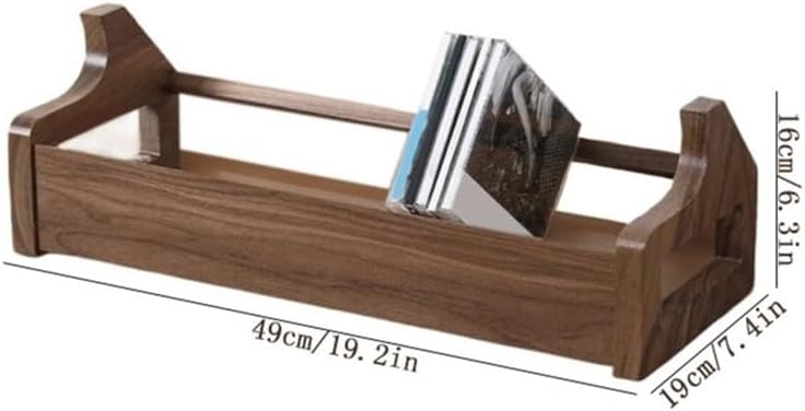 Cd Rack Desktop Vinyl Records Stand Wooden Storage Holder for Home Office Lounges,