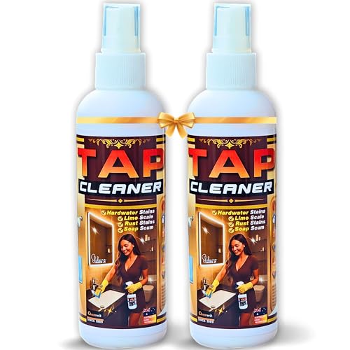 Image of Chemwit - Tap Cleaner for Bathroom Hard Water (400mL) - Safe Spray Limescale Remover for Faucets, Shower Glass, Bathroom Fittings with Corrosion Protection - Removes Rust, Lime Scale and Stains