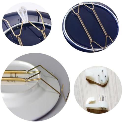 Telleraufhänger,2 Stücke Unsichtbare Platten Aufhänger,8/ 10 Zoll Wandplatten AufhängerEdelstahl Dekorative Draht Platten Aufhänger,Unsichtbare Aufhängung für Wandteller,für Wanddekoratio