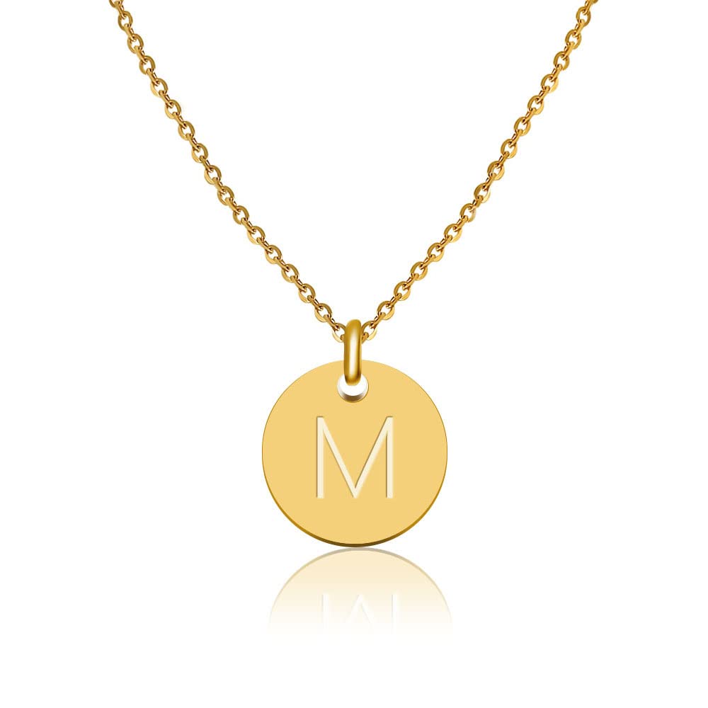 GD GOOD.designs EST. 2015 Collares para mujer con colgante iniciale oro I Collar letra - Longitud 40+5 cm - Cadena chapada en Oro 18k