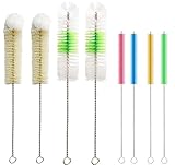 Hookah Cleaning Kit,Bottle Brush Set 8 Premium Cleaning Brushes Kit for Shisha Cleaning Water Bottle,Teapot Narrow Neck Glass Containers Hard-to-Reach Items
