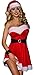 Produktbild r-dessous Weihnachtsmann Damen Kostüm BH Set Miss Santa für die Weihnachtsfeier oder Party Groesse: L/XL