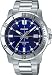 Casio MTP-VD01D-2EV Men's Enticer Stainless Steel Blue Dial Casual Analog Sporty Watch