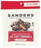 Sanders, Caramels Sea Salt Dark Chocolate, 5.5 Ounce